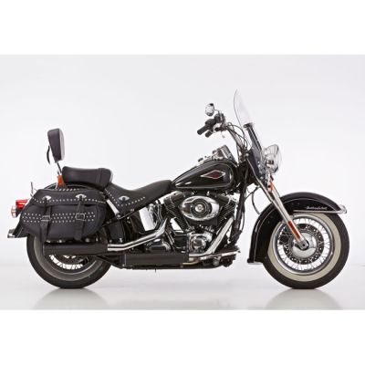 709193 - Falcon, Double groove Slip-ons exhaust Black