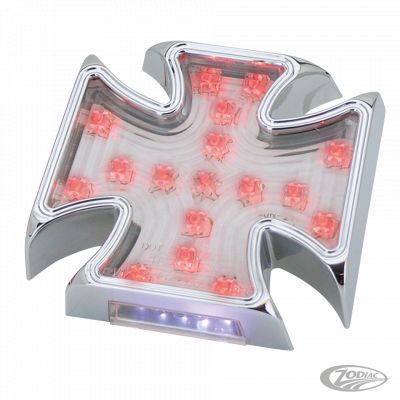 162516 - GZP 4" Maltese cross clear lens LED tail